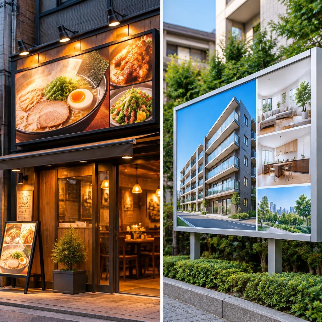 飲食店も不動産広告も。業種に合った“伝わる一枚”へ