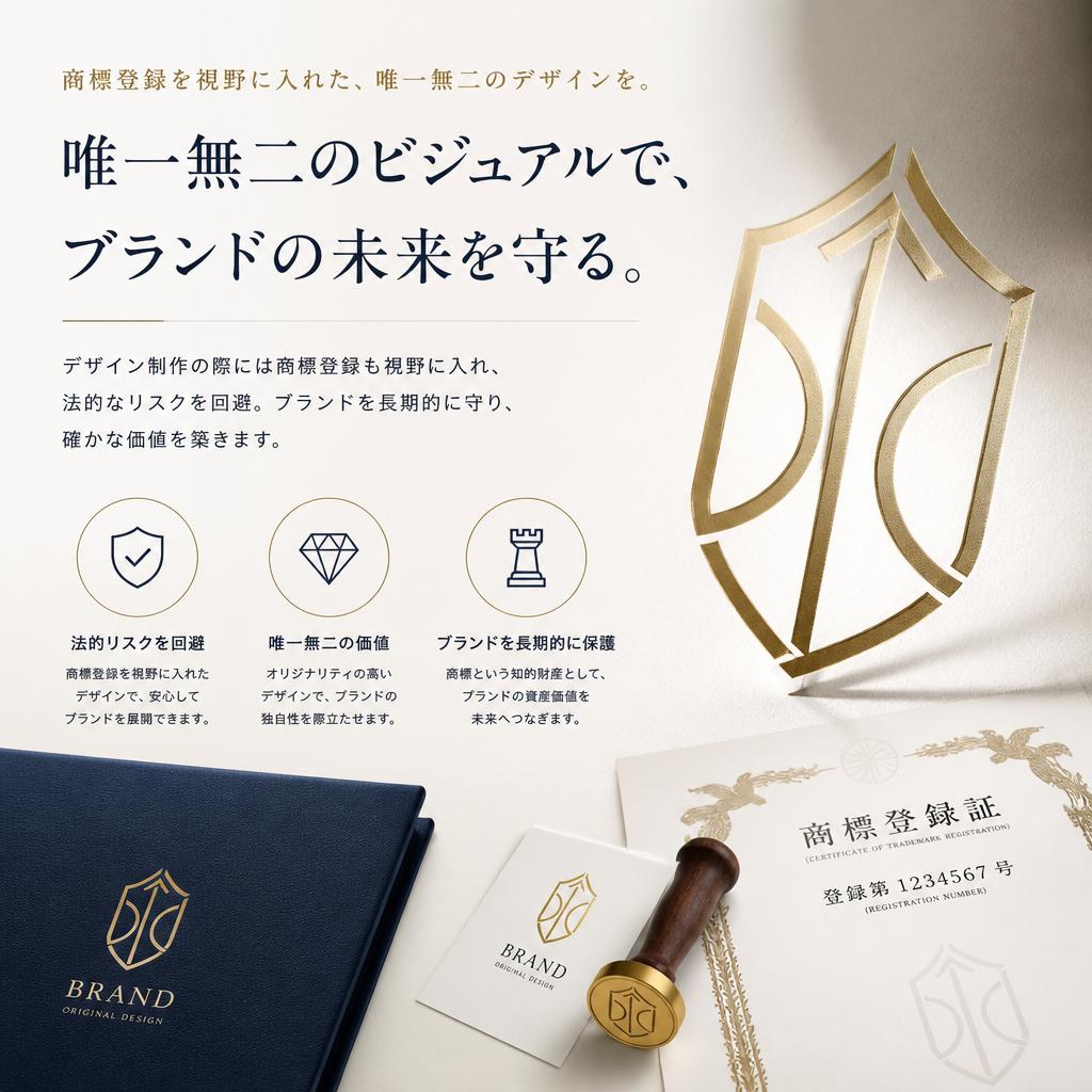 商標登録を視野に入れた安心のデザイン