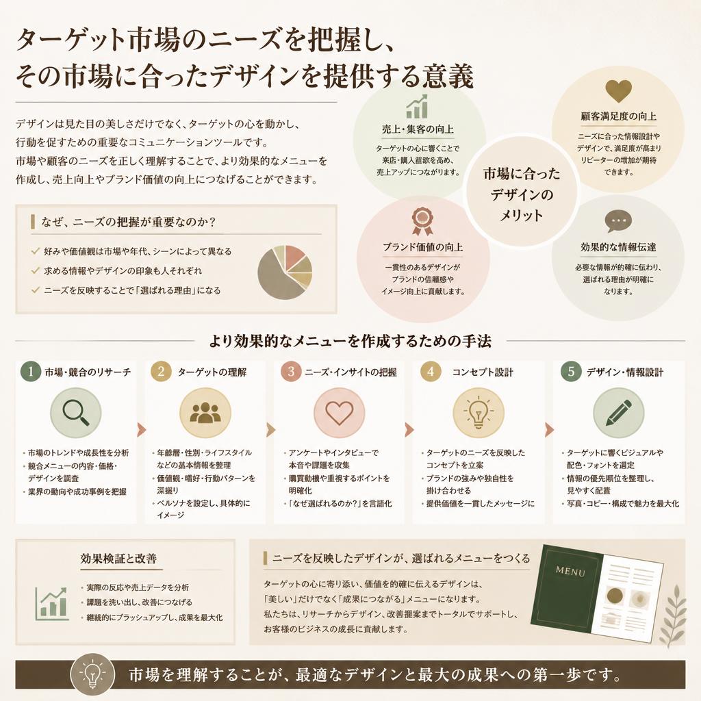 ターゲット市場にマッチするデザイン