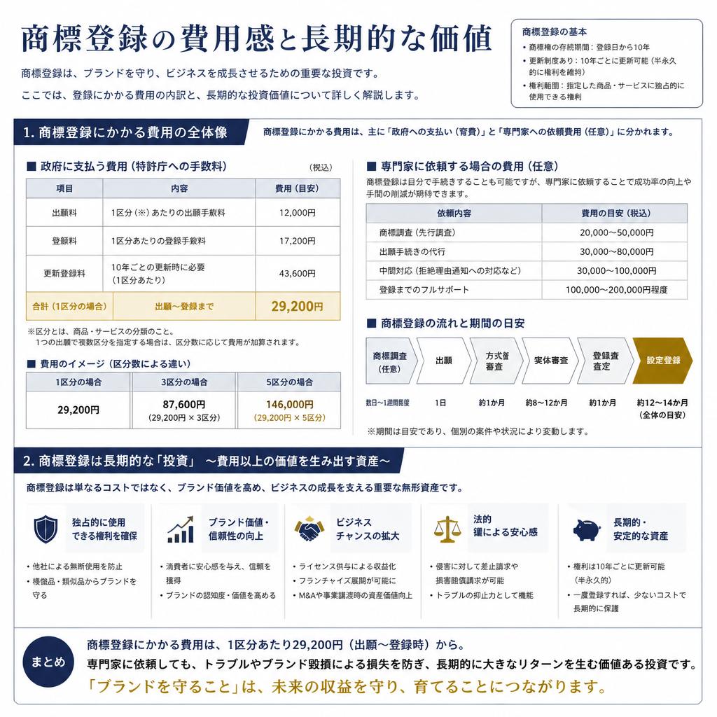 4. 商標登録にかかる費用について