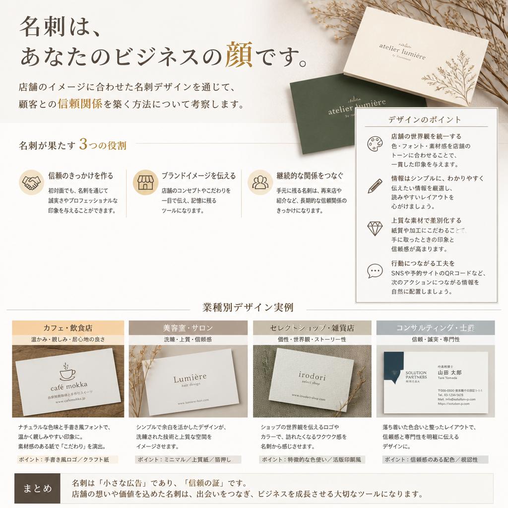 名刺デザインでさらなる信頼感を