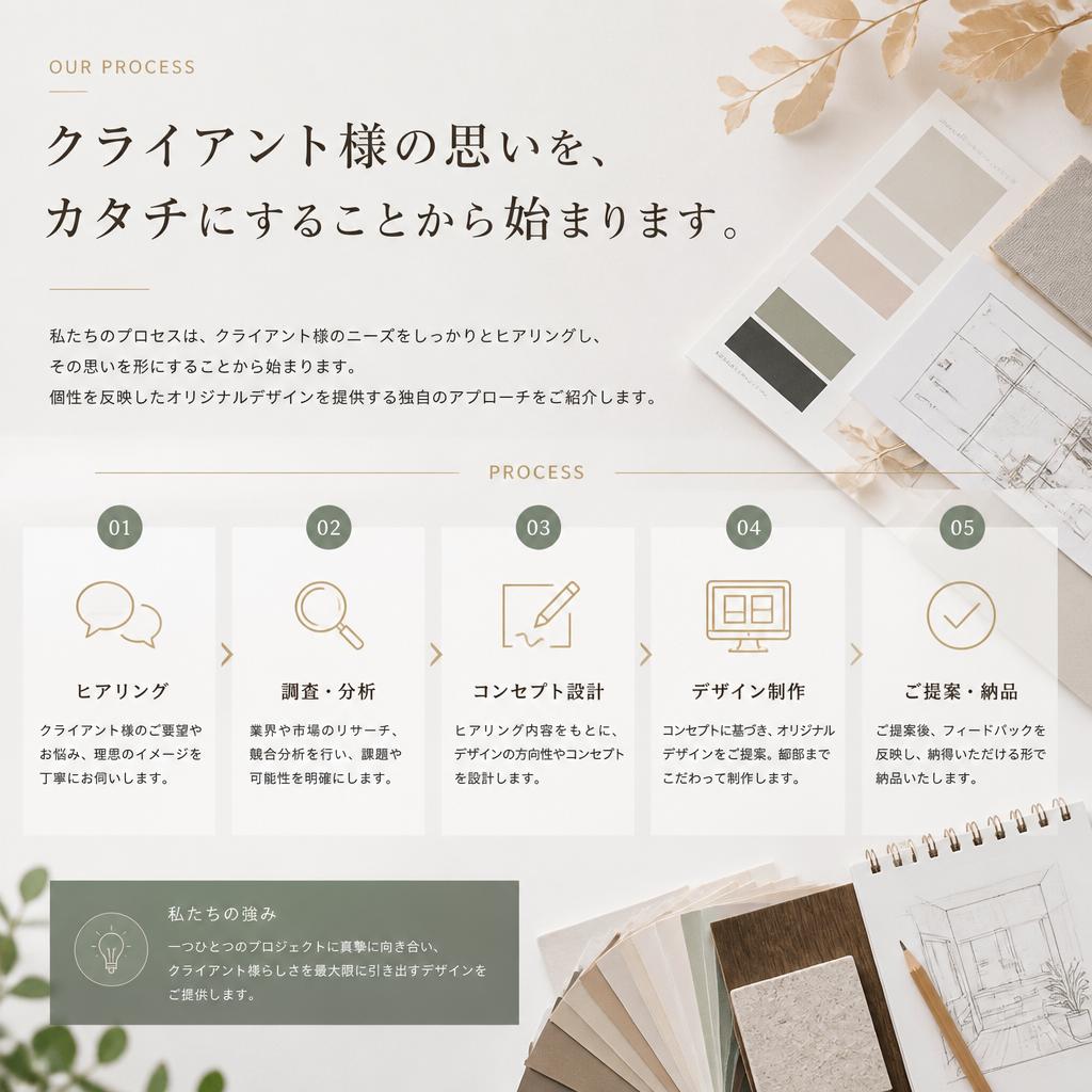 企業の個性を形にするデザインプロセス