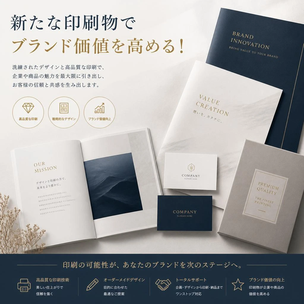 新たな印刷物でブランド価値を高める！
