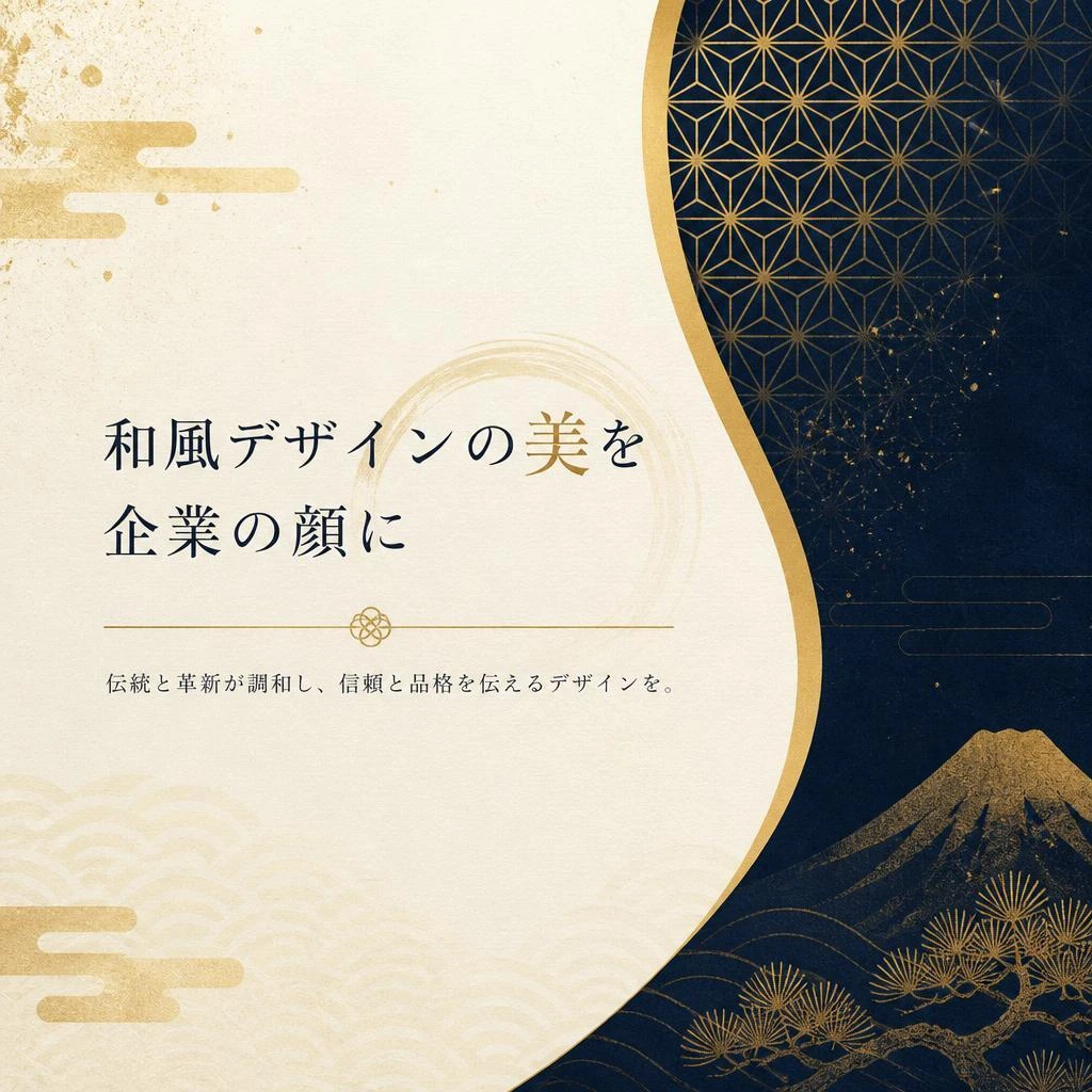 和風デザインの美を企業の顔に