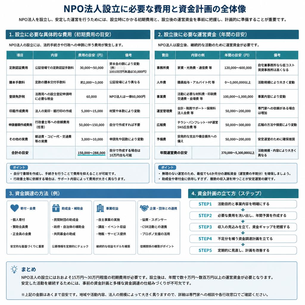 必要な費用の詳細