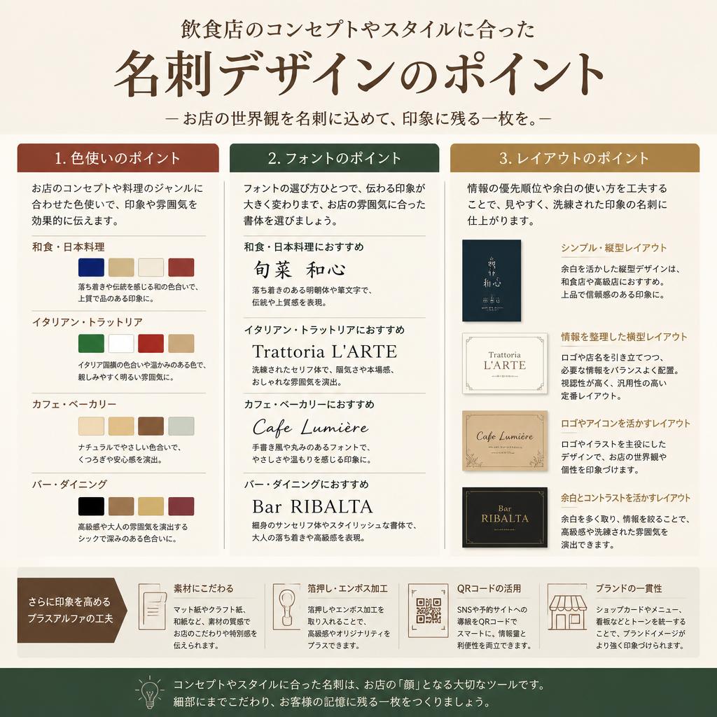 3. 飲食店に最適な名刺デザインの特徴