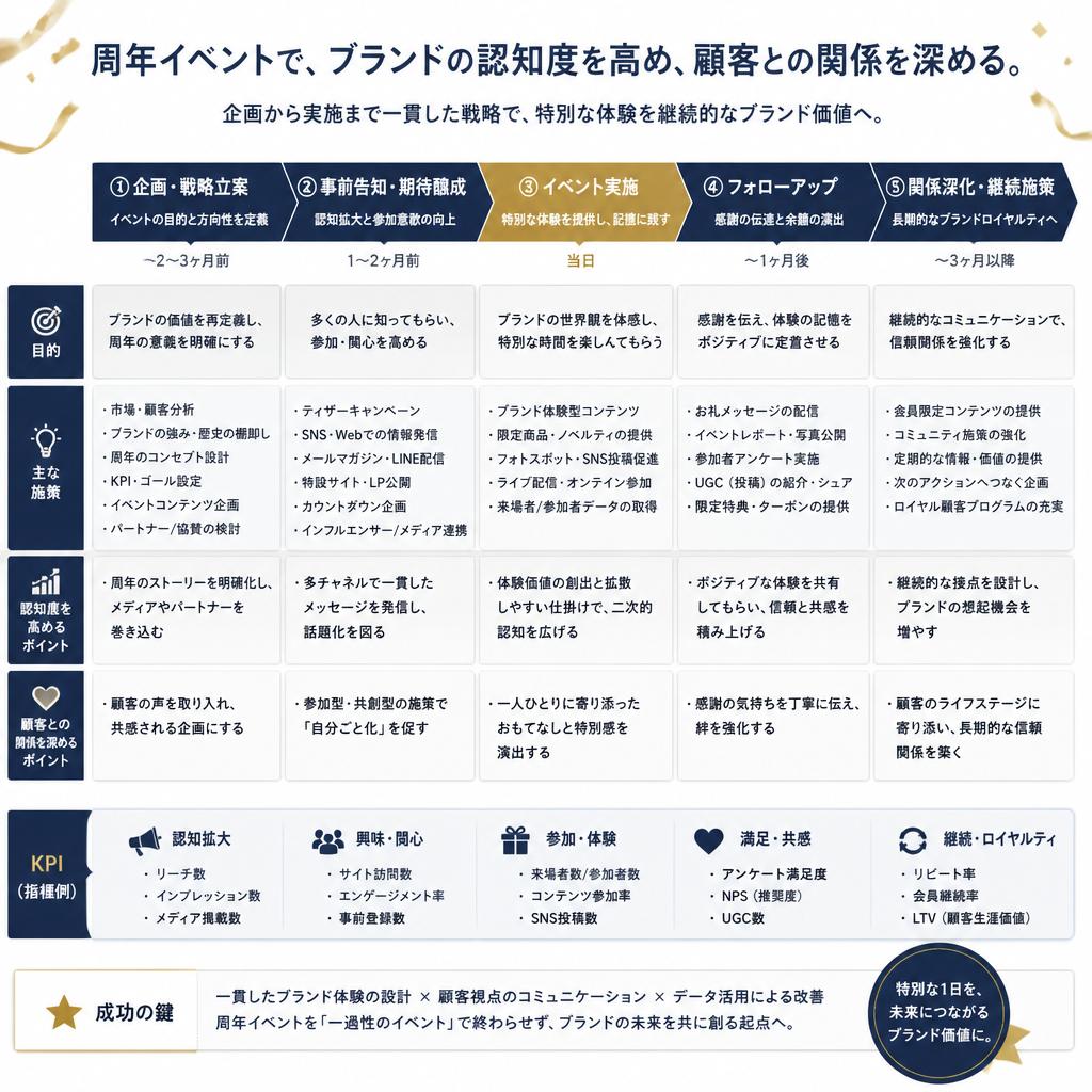 周年イベントを利用したブランド強化