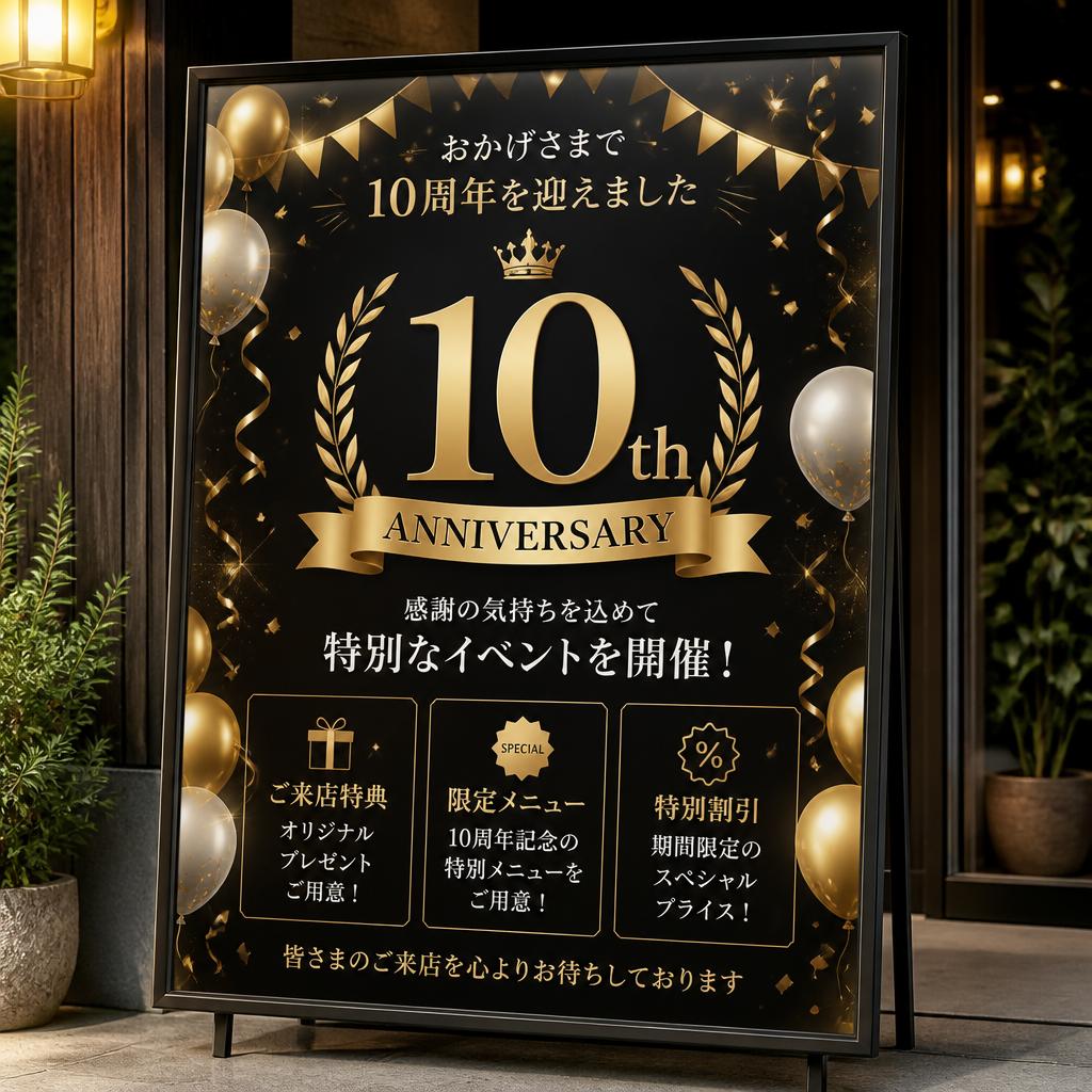 周年記念イベントを魅力的に演出