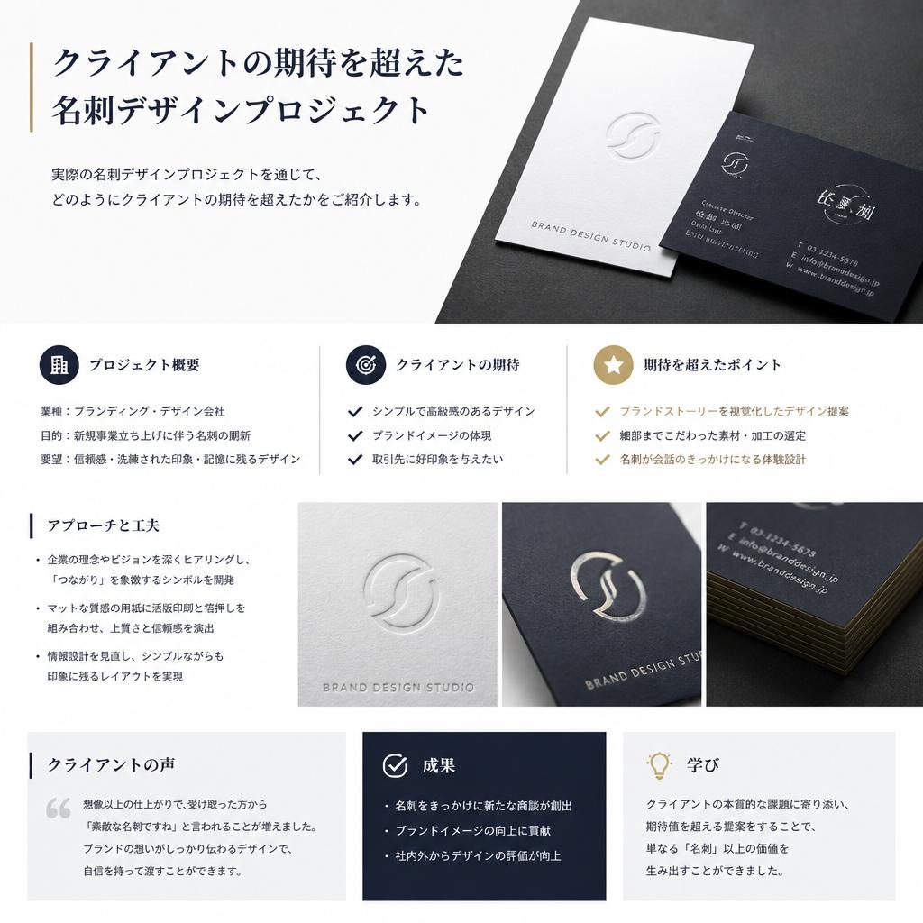 成功事例：魅力的な名刺デザインを手に入れたフリーランスの声